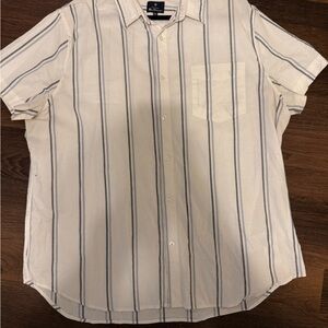 Ben Sherman White and Blue Casual Button Down Shirt